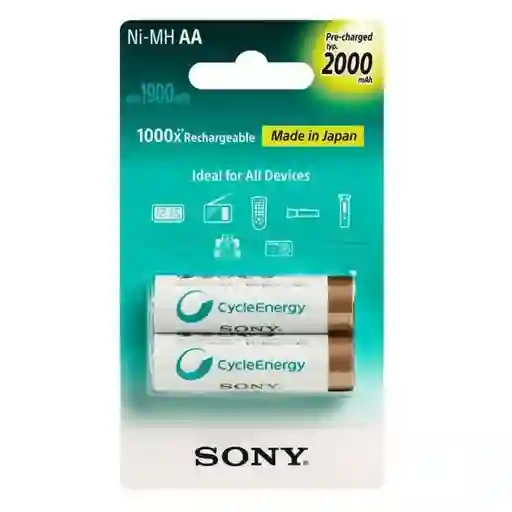 Baterias Pilas Sony Aa Recargable Par