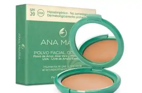 Ana María -polvo Facial Compacto Con Filtro Solar Y Aloe Vera