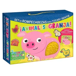 Set Libro Y Rompecabezas Sensorial La Granja Niños Bebes