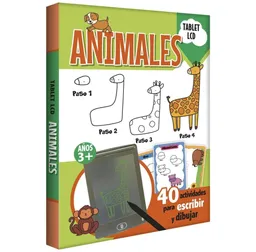 Libro Didáctico Tablero Lcd Los Animales Juegos Escritura