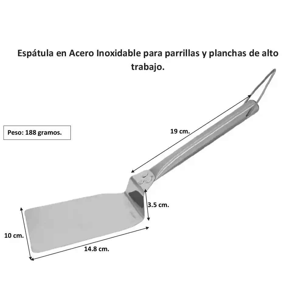 Espátula Para Hamburguesa, Parrilla De Cocina En Acero Inox