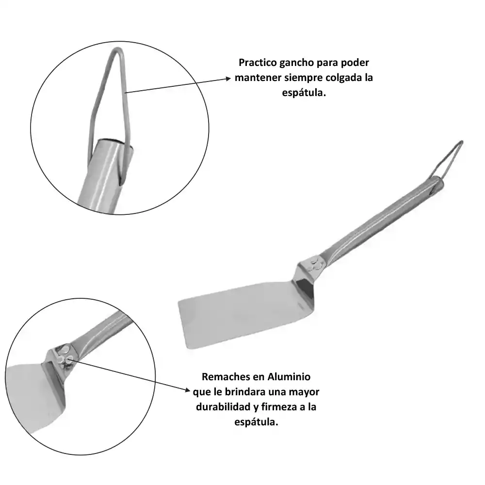 Espátula Para Hamburguesa, Parrilla De Cocina En Acero Inox