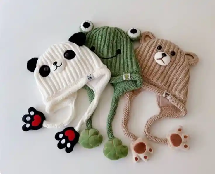 Gorro Lana Para Niños Animalitos