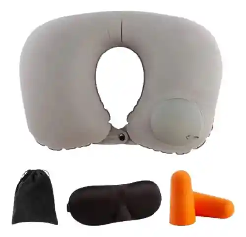 Almohada Viajera Inflable Kit 4 Pzs