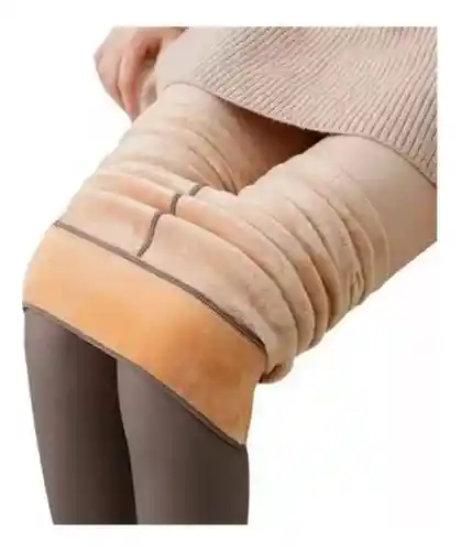 Medias Térmicas Afelpadas Efecto Piel Tipo Leggins