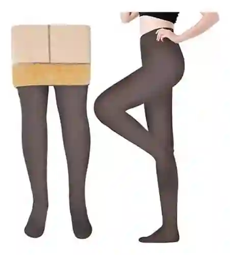Medias Térmicas Afelpadas Efecto Piel Tipo Leggins