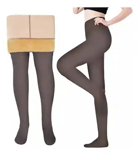 Medias Térmicas Afelpadas Efecto Piel Tipo Leggins