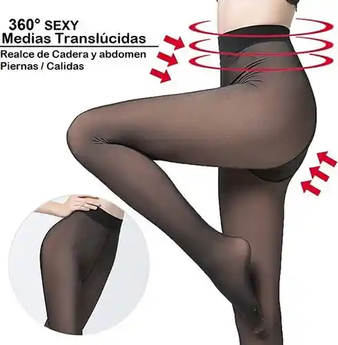 Medias Térmicas Afelpadas Efecto Piel Tipo Leggins