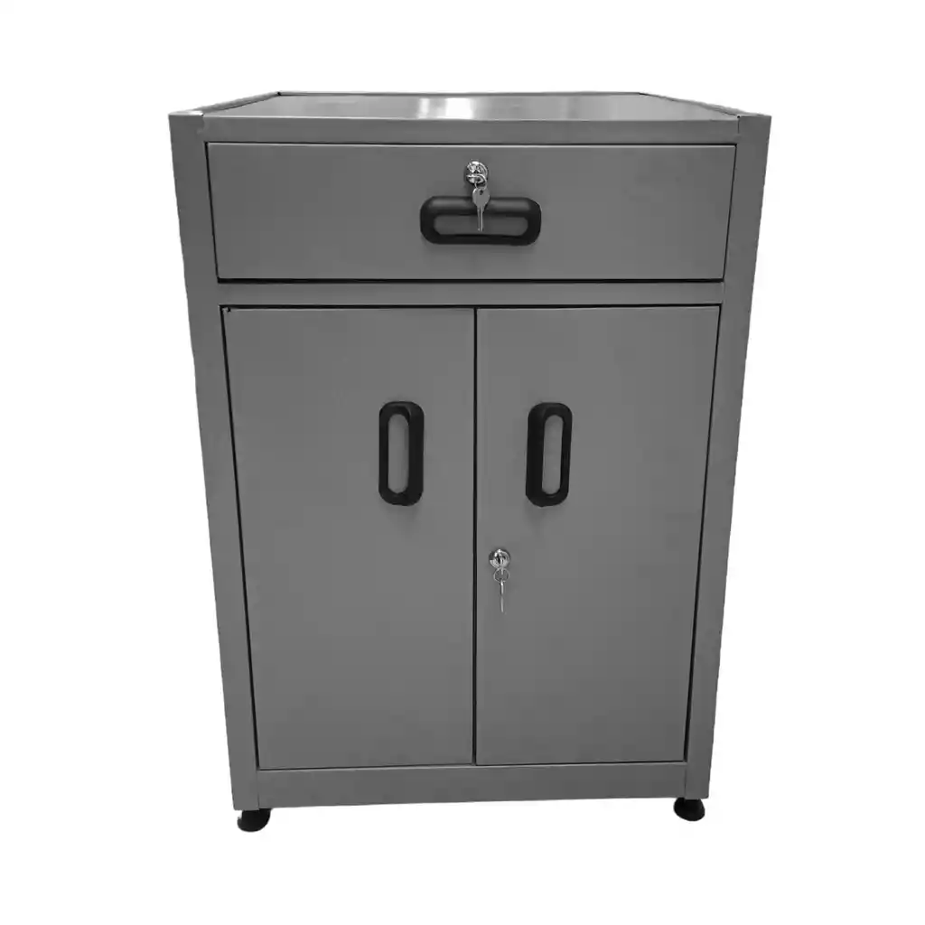 Mueble Metalico Con Cajon Para Estufa De Mesa 4 Puestos Gris