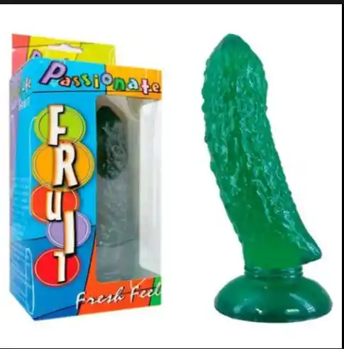 Dildo Cucumber - Diseño De Pepino - Base Ventosa - 15 Cm