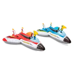 Flotador Inflable Avión + Pistola Montable Agua Intex 57536 Color Aleatorio