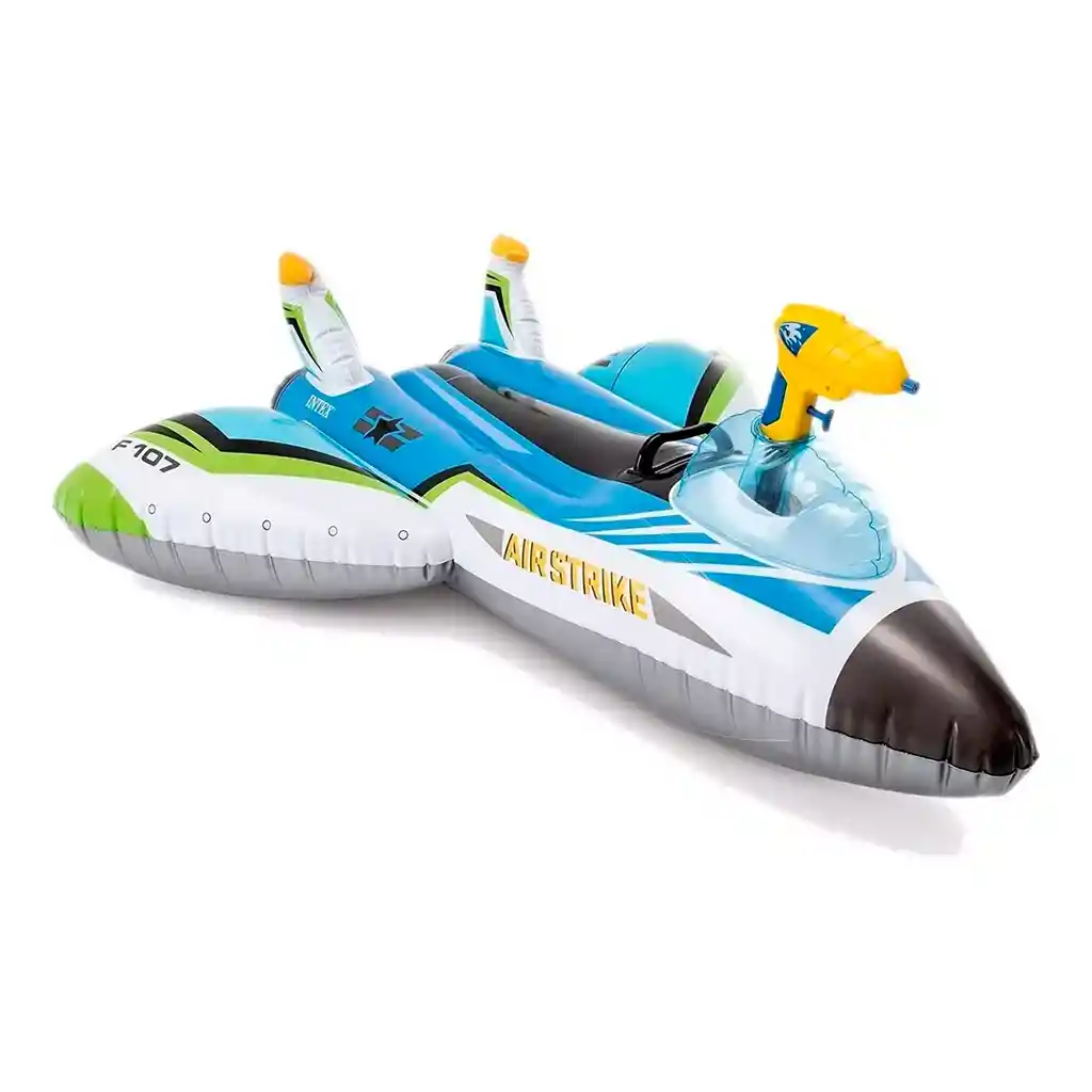 Flotador Inflable Avión + Pistola Montable Agua Intex 57536 Color Aleatorio