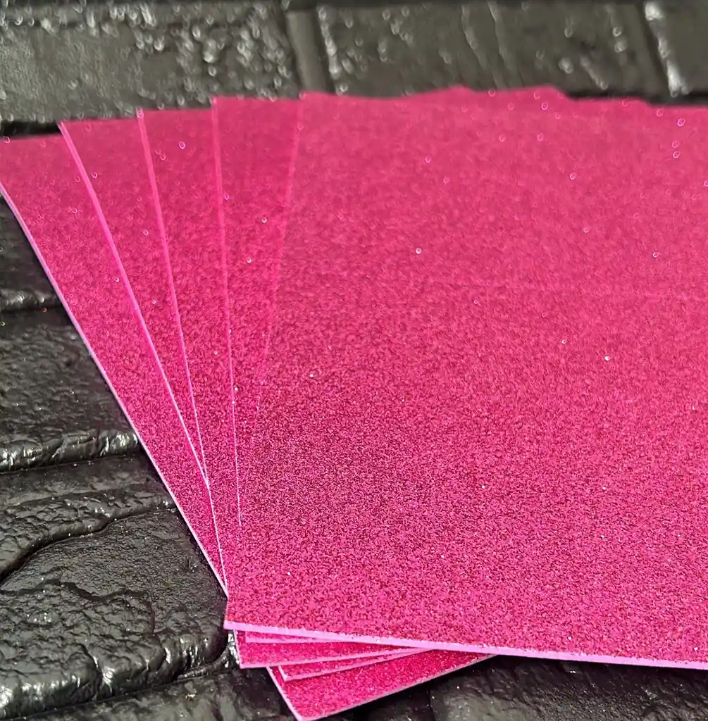Fomi Fucsia Escarchado 1/8
