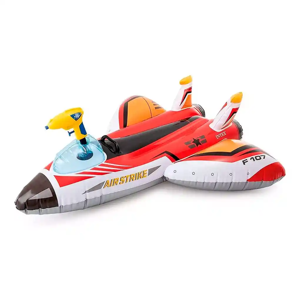 Flotador Inflable Avión + Pistola Montable Agua Intex 57536 Color Aleatorio