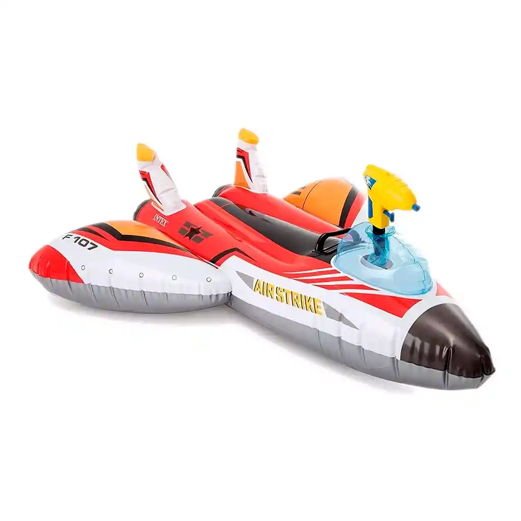 Flotador Inflable Avión + Pistola Montable Agua Intex 57536 Color Aleatorio