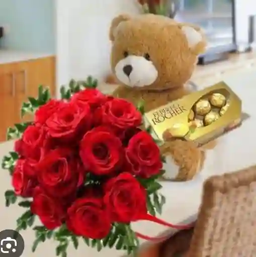 Bouquet 12, Oso De Peluche Y Chocolates 8