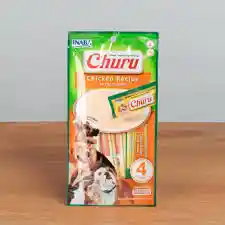 Snack Para Perro Cremoso Inaba Churu Pollo - 14 Gr 4 Unidades