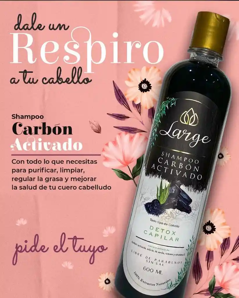 Shampoo De Carbon Activado