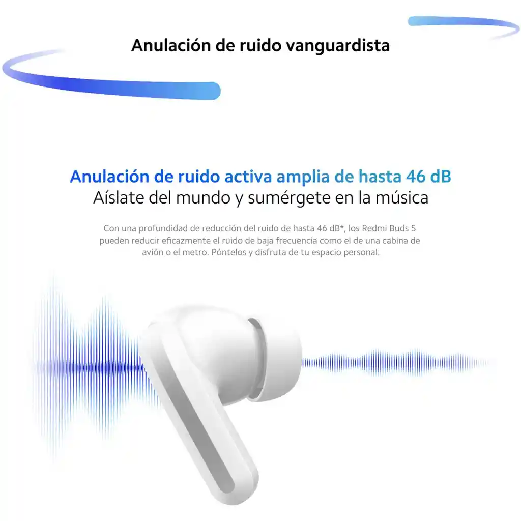 Xiaomi Redmi Buds 5 Auriculares Táctil Anc Manos Libres Blanco