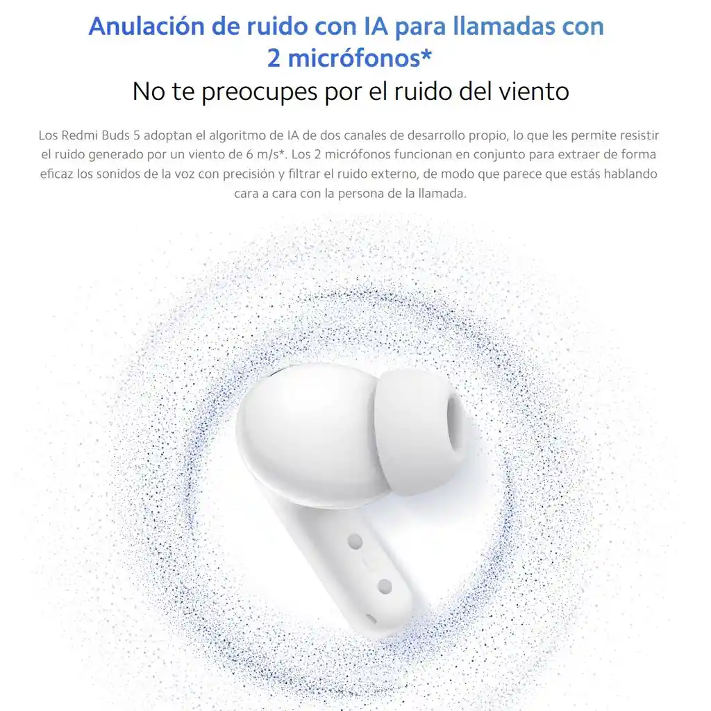 Xiaomi Redmi Buds 5 Auriculares Táctil Anc Manos Libres Blanco