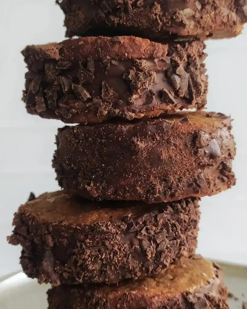 Galleta Helado Brownie Stracciatella - Saludable, Vegan, Libre De Azúcar Libre De Gluten