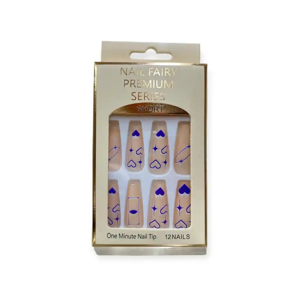 Uñas Press On Decoradas Nail Fairy X 12 Pcs