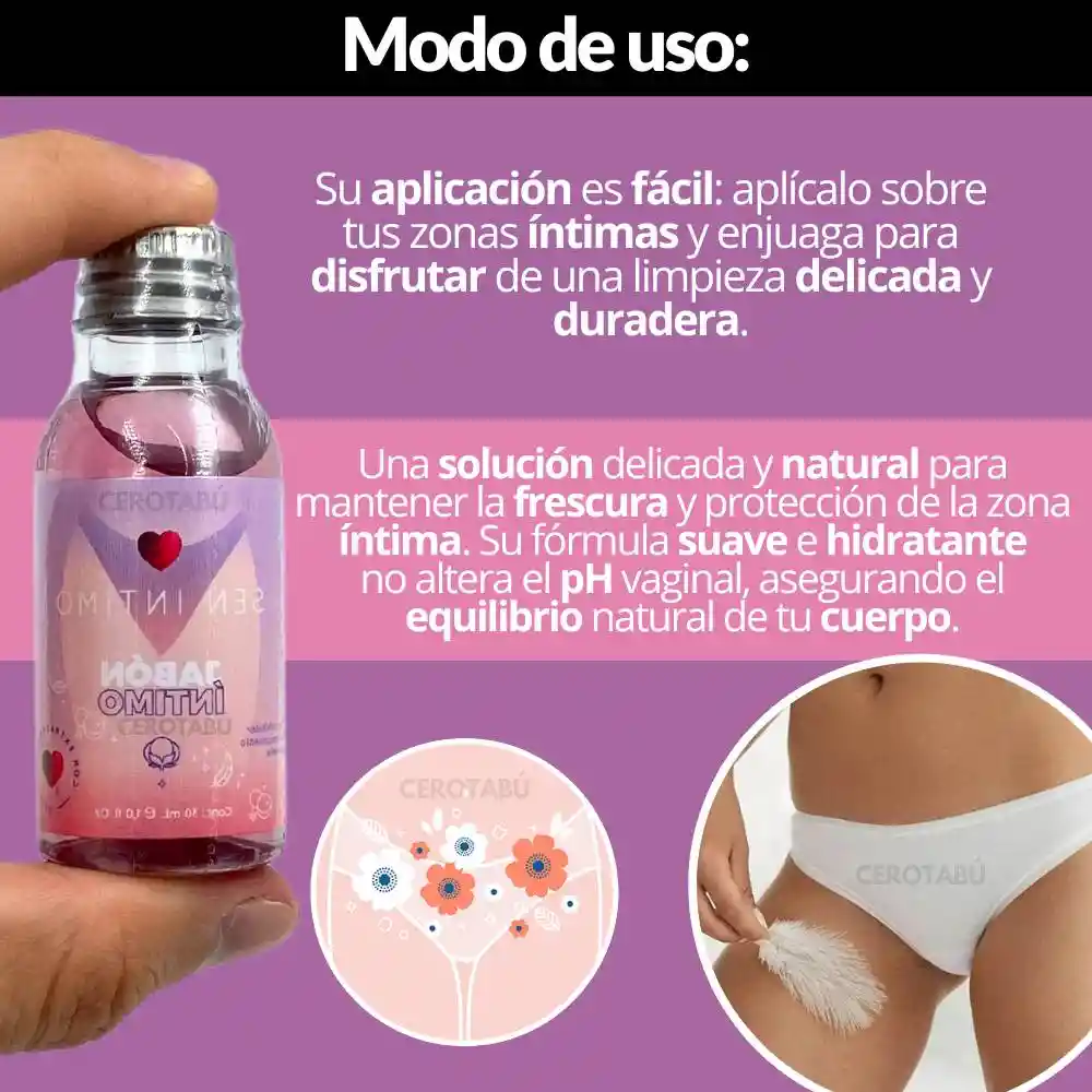 Jabon Intimo Hidratante Extractos Naturales Aloevera Manzanilla 30ml