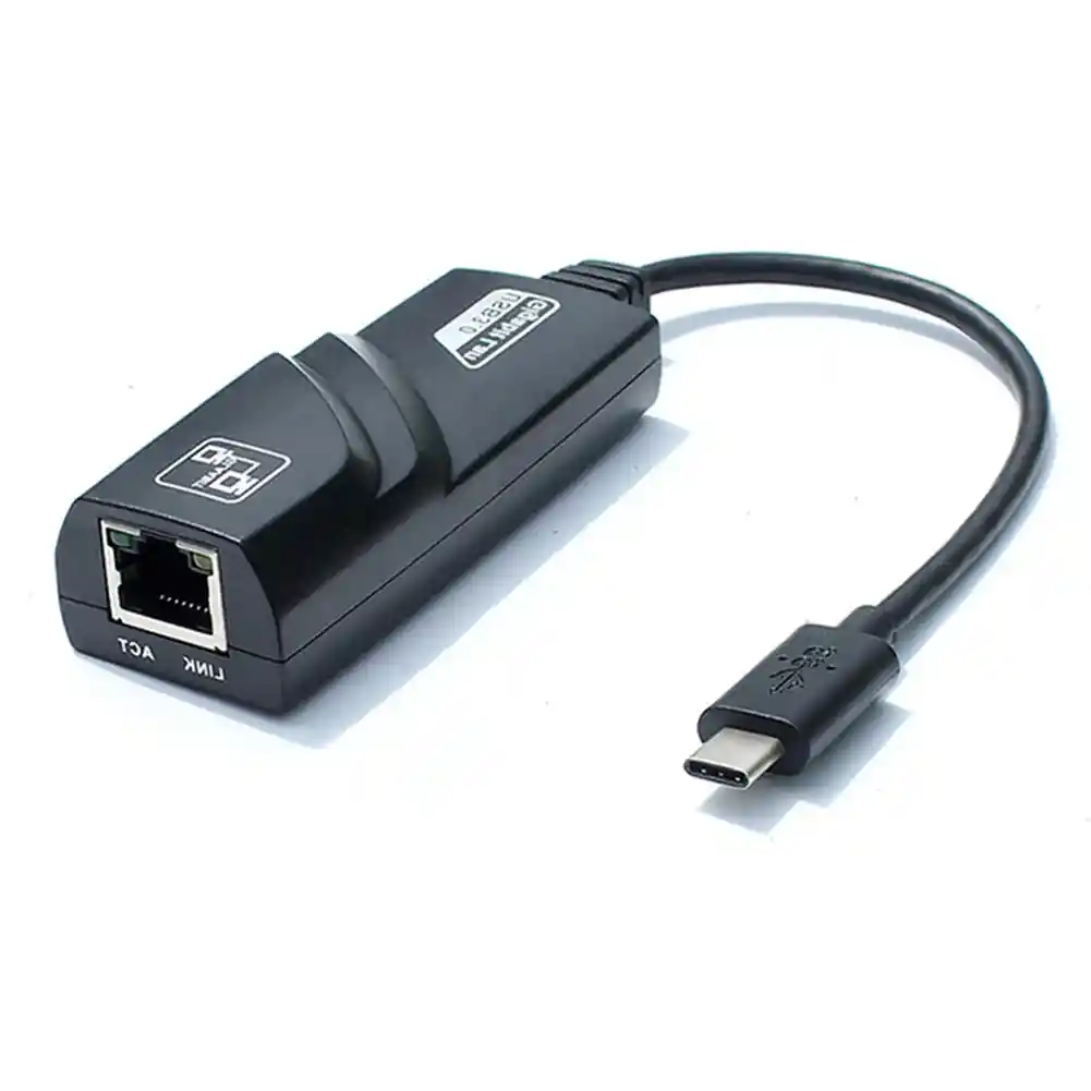 Adaptador Rj45 Puerto Lan A Usb Tipo C Hasta 1000mbps