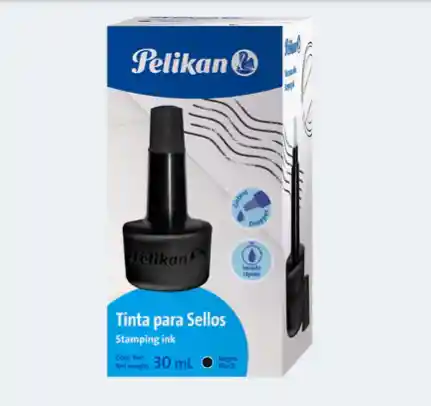 Tinta Para Sellos Pelikan Color Negro 30 Ml