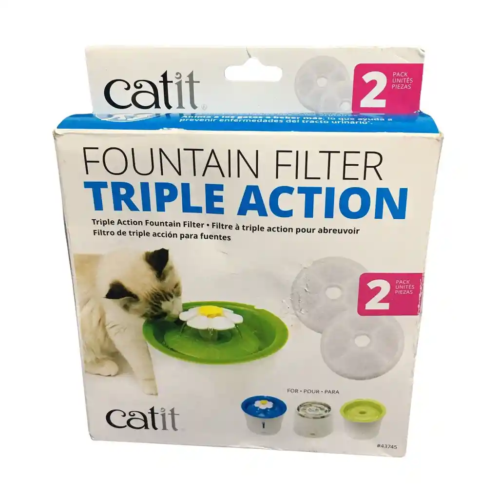 Filtro Fuente Triple Action Catit, 2 Piezas