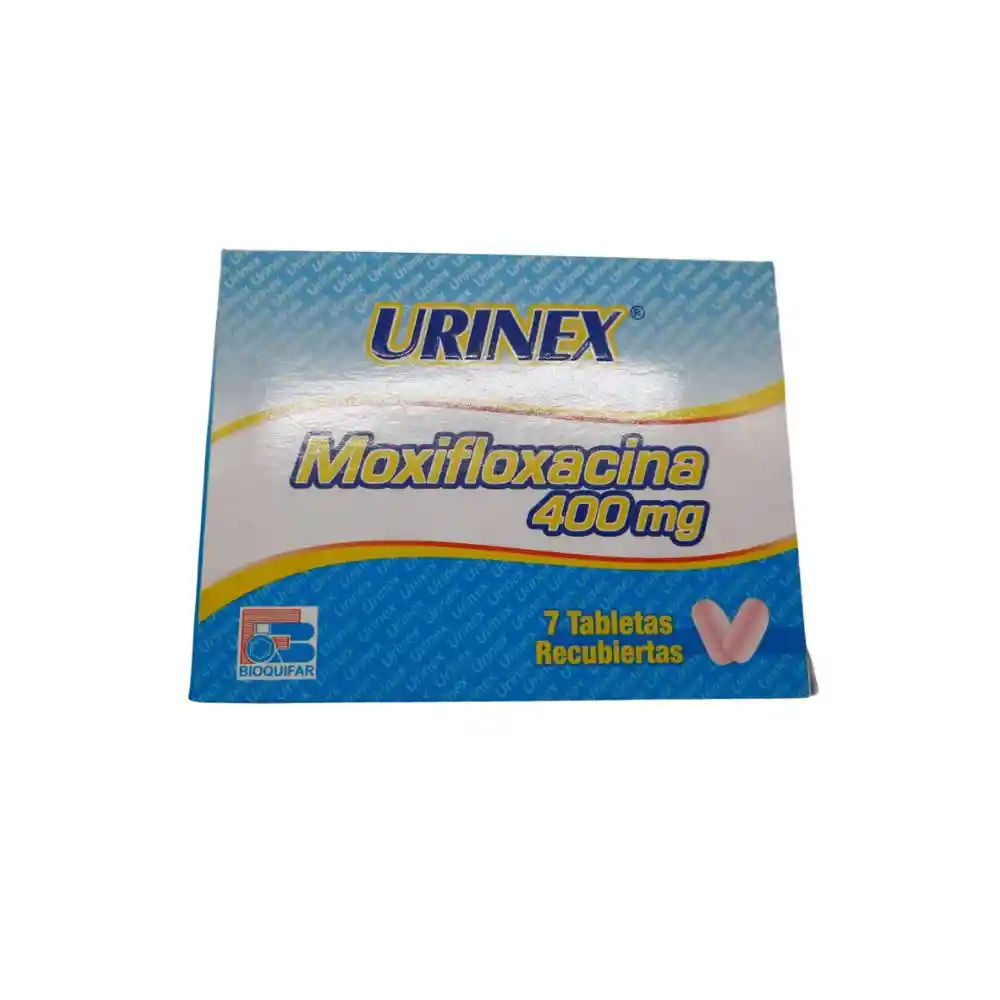 Moxifloxacina 400mg (urinex) X 7 Tabletas.