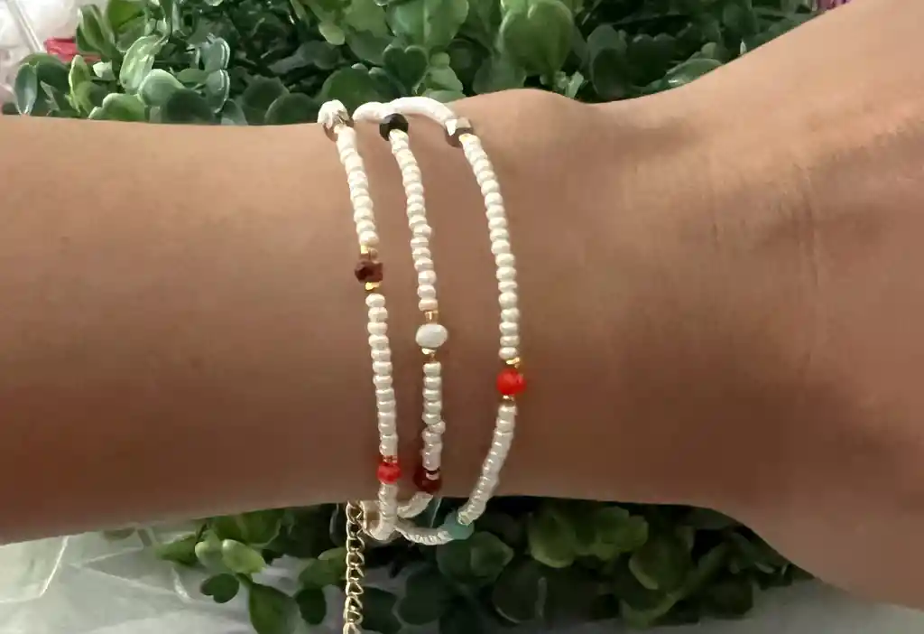 Pulsera Triple Blanca