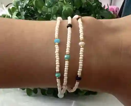 Pulsera Triple Blanca 2