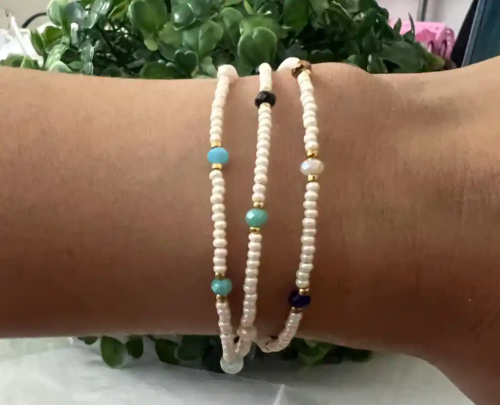 Pulsera Triple Blanca 2