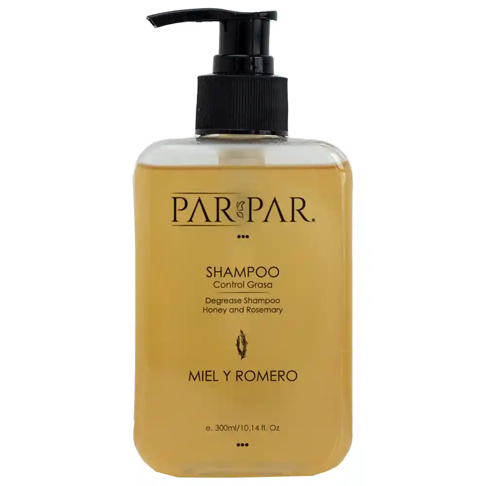 Shampoo Líquido Miel- Parpar (miel Y Romero Control Grasa)