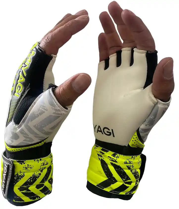 Guantes De Arquero Fútbol Sala Miyagi Star-mg30 Látex Aleman/ Amarillo Talla 11