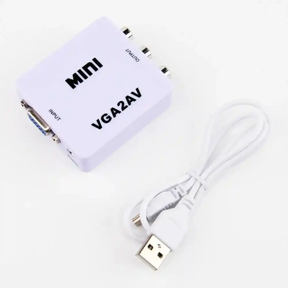 Adaptador Convertidor De Vga A Av Audio Video