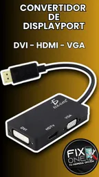 Convertidor Displayport A Dvi - Hdmi - Vga