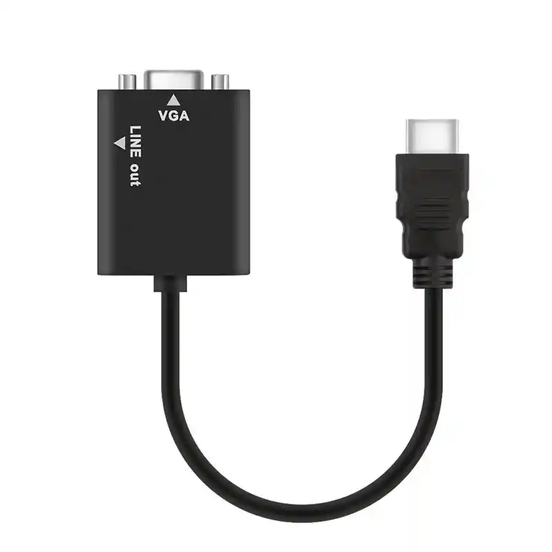 Adaptador Convertidor Hdmi A Vga Y Audio