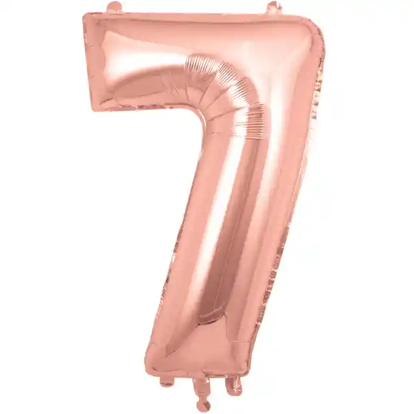 Numero 7 Inflable 16"-18" 43 Cms Oro Rosa