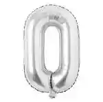 Numero 0 Inflable 16"-18" 43 Cms Plateado