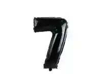 Numero 7 Inflable Metalizado Negro 16"-18" 43 Cm