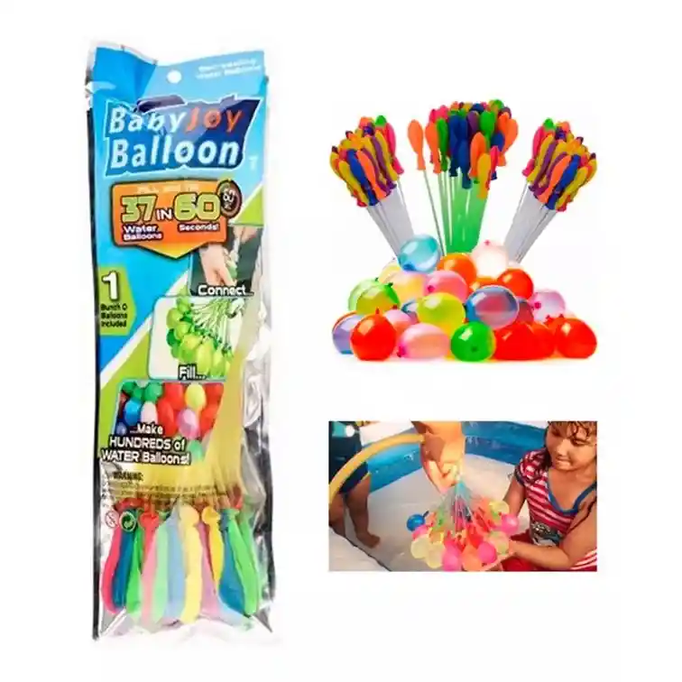 37 Globos Bombas De Agua En 60 Seg Recargador Magic Balloon