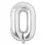 Numero 0 Inflable 32" 82 Cms Plateado