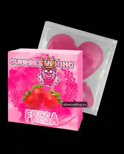 Lencería Comestible Gummies Vi King Fresa 60gr