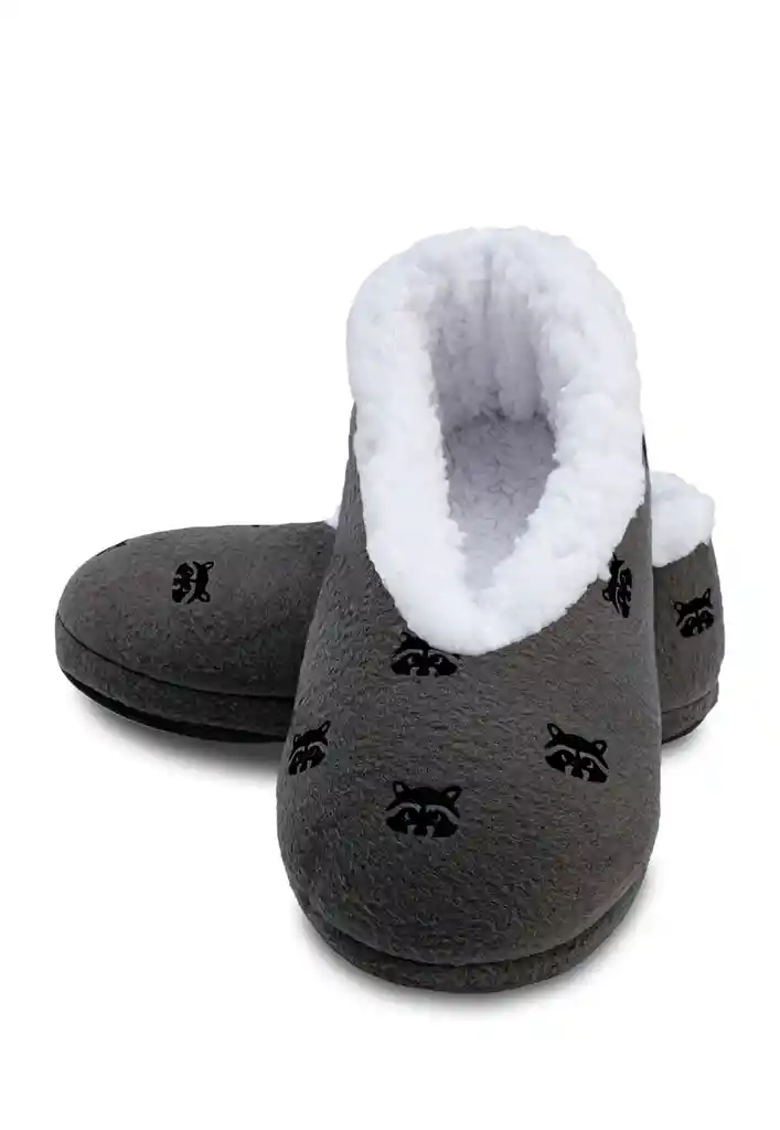 Pantuflas Gris Mapache 38-39