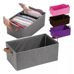 Canasta Caja Organizador Rigido Plegable Para Ropa Closet