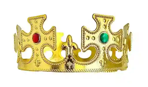 Corona Rey Flexible Ajustable Dorada Y Piedras Hora Loca Carnaval Halloween