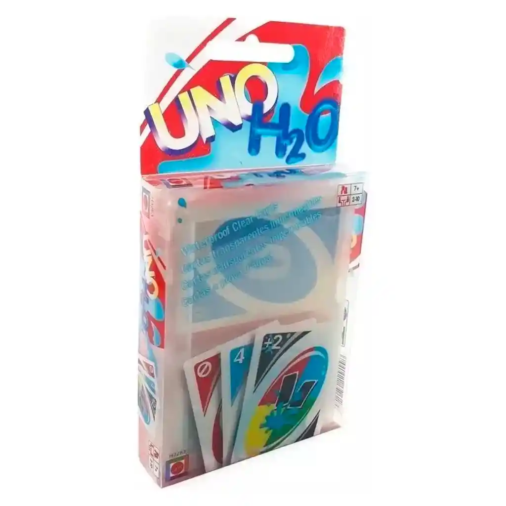 Juego Mesa Cartas Uno H2o Impermeables Lavable Transparentes