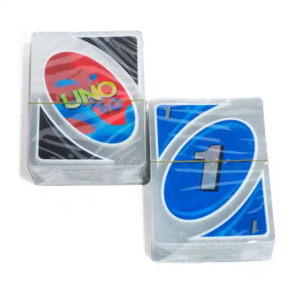 Juego Mesa Cartas Uno H2o Impermeables Lavable Transparentes